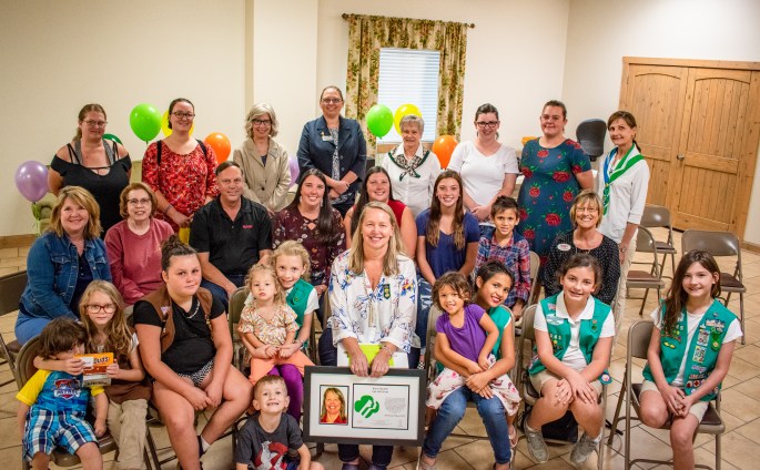 Case Pic- Girl Scout Troop and Karen Bartlett